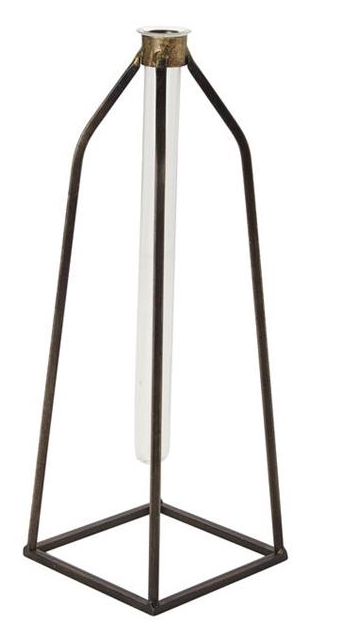 Reagensglasvase m. 1 glas høj