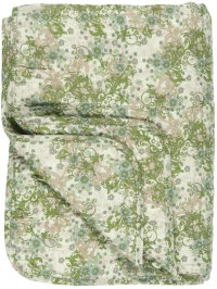 Quilt grøn m. beige farver