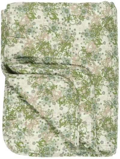 Quilt grøn m. beige farver