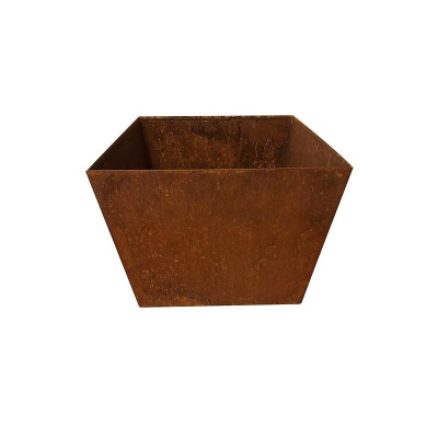 Blomsterkasse rust look