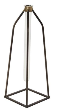 Reagensglasvase m. 1 glas høj